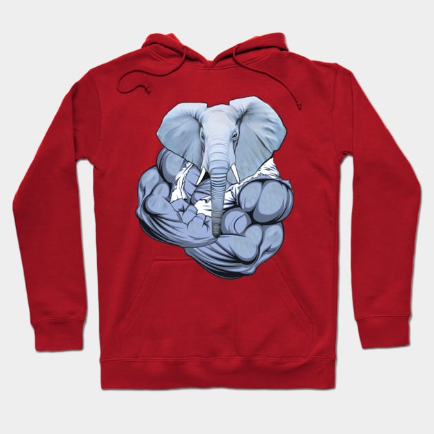 Gym Fitness Elephant Training Motivation Hoodie by yamiston